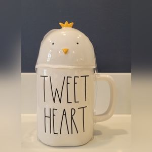 Rae Dunn TWEET HEART Chick Topper Mug